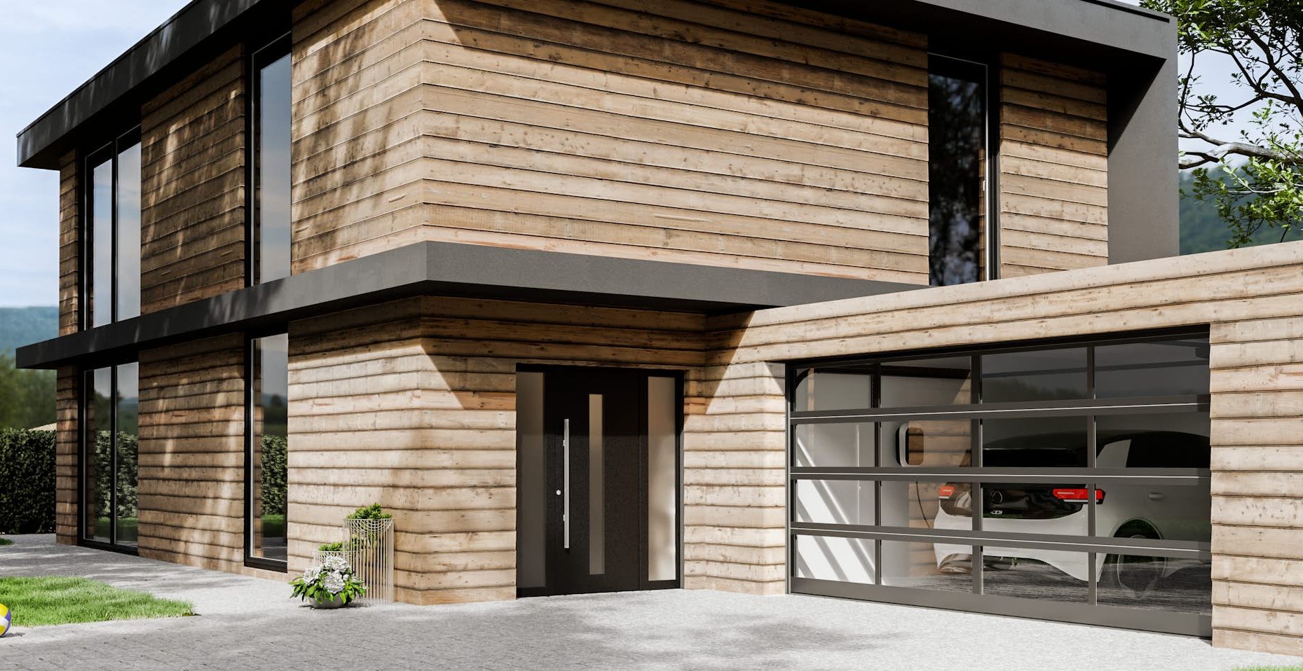 Verglastes Aluminium-Rahmentor von Hörmann für maximale Transparenz und ein elegantes Design