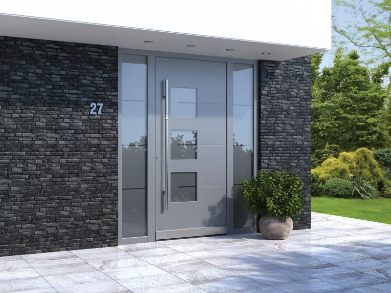 Moderne Pirnar Haustür Optimum 7450 aus Aluminium